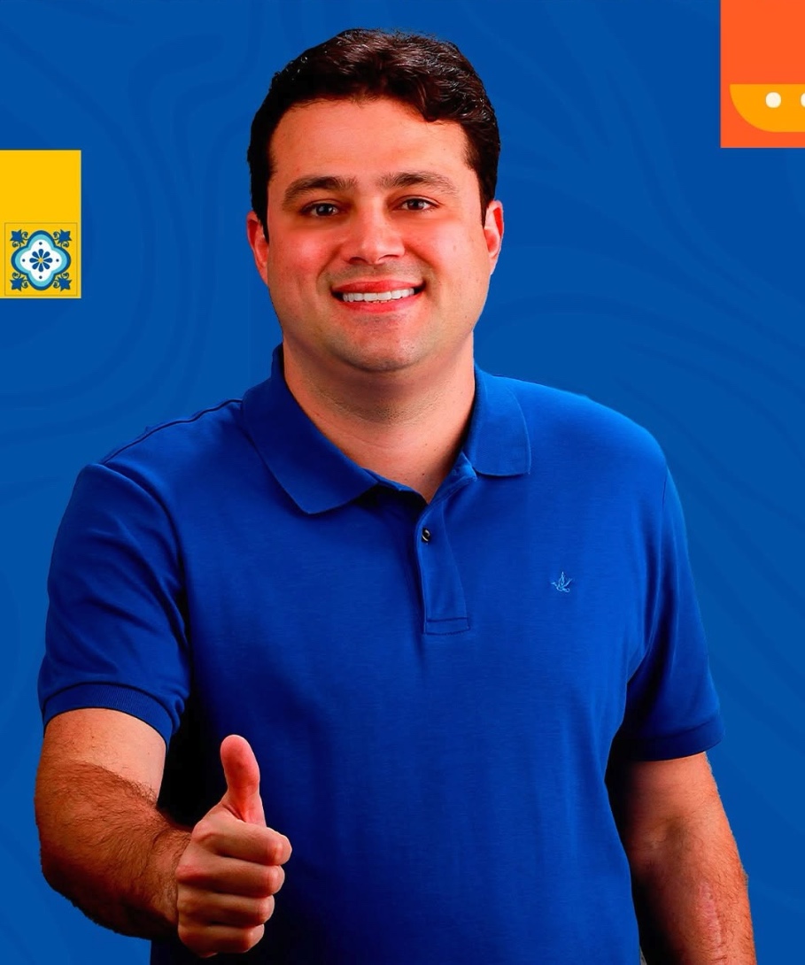 Card de campanha com o nome Leandro Bello e número 40456